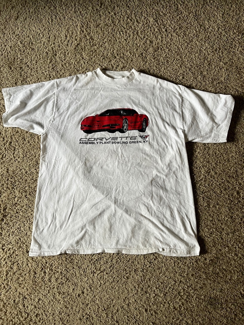 Corvette Assembly Plant Vintage Allsport Single Stitch White Graphic Tee